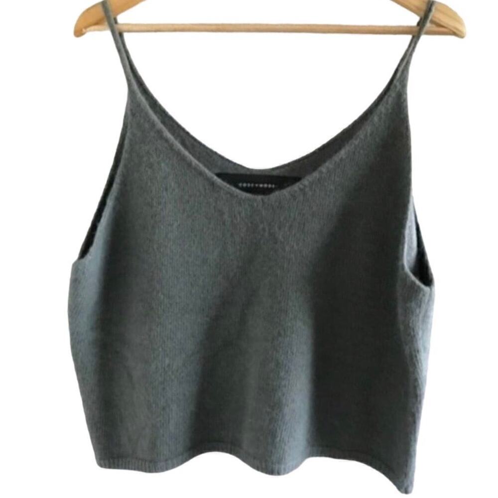 NEW CodexMode Women Size L Gray Textured Fuzzy Tank Top Grey Cozy Shirt